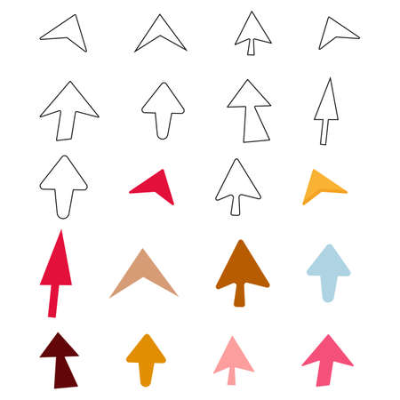 Hand drawn style illustration. Vector social media on a white isolated backgroundのイラスト素材