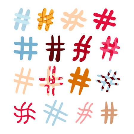 Hand drawn style illustration. Vector social media on a white isolated background