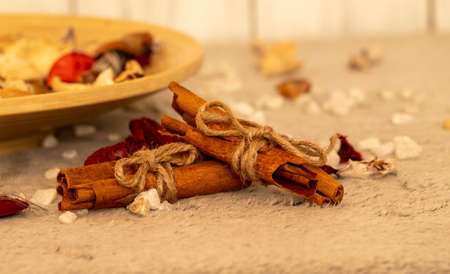 The Fragrant sticks and dried flowers for aromatherapyの写真素材
