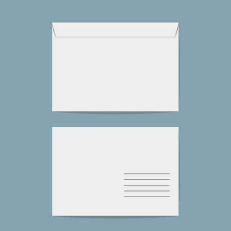 Vector envelope. White closed envelope isolated on a background.のイラスト素材