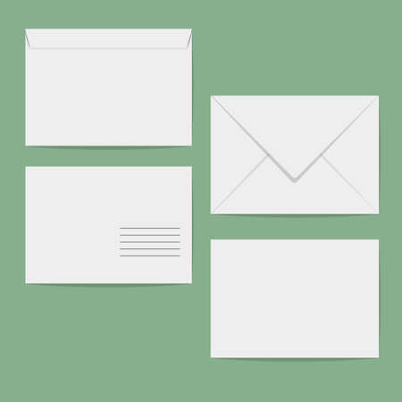 Vector envelope. White closed envelope isolated on a background.のイラスト素材
