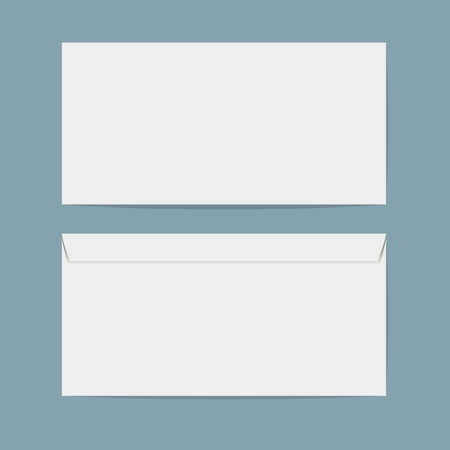 Vector envelope. White closed envelope isolated on a background.のイラスト素材