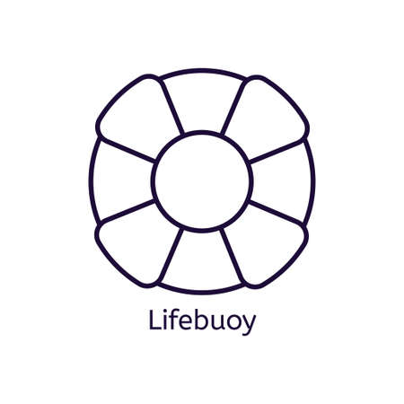 Vector icon of lifebuoy on a white background.のイラスト素材