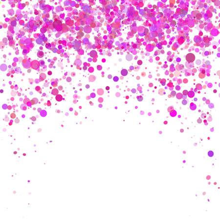 Abstract background with falling pink confetti. Empty space for text. Background for holiday cards, greetings.のイラスト素材