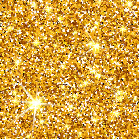 Gold glitter vector texture. Golden sparcle background. Luxory backdrop. Amber particles.のイラスト素材