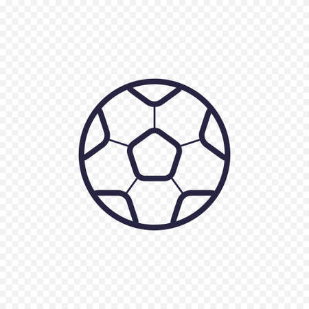 Soccer ball simple line icon. Football game thin linear signs. Outline sport simple concept for websites, infographic, mobile applications.のイラスト素材