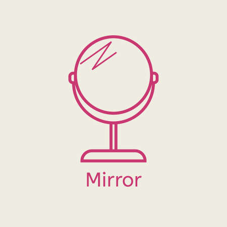Make up mirror thin line icon.のイラスト素材