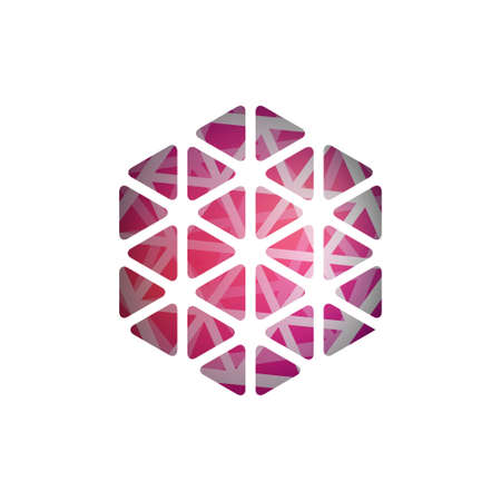 Abstract vector polygonal shape. Abstract Modern Geometrical Design Template. Light triangular banner.のイラスト素材