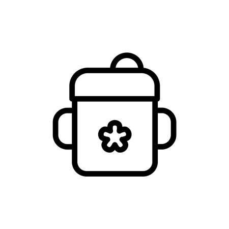 Baby cup thin line icon. Outline symbol kid buttle for feeding for the design of children's webstie and mobile applications. Outline stroke kid pictogramsの写真素材