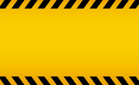 Caution backgorund. Black and yellow line striped. Blank warning backgroundのイラスト素材