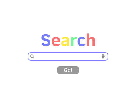Search bar. Internet web page. Vector browser. Flat window page.のイラスト素材