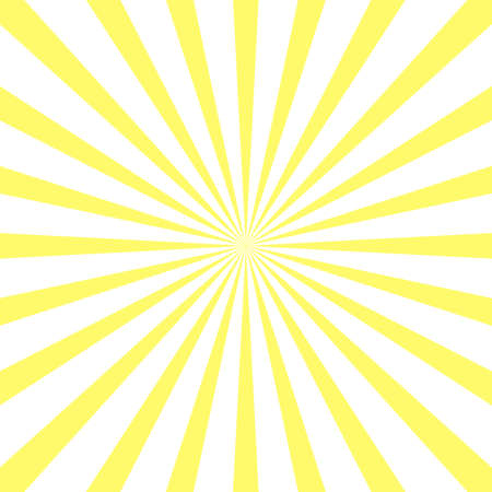 Yellow sunburst rays retro background. Orange vector vintage radial sunny beams.のイラスト素材