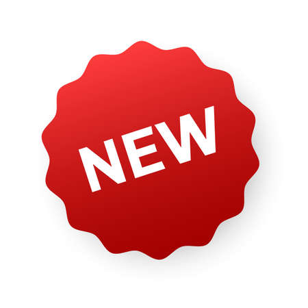 New sticker. Red new product or collection badge. Vectornewest stampのイラスト素材