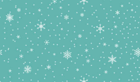 Snowflakes seamless pattern. Snow christmas wallpaper. Vector winter snowfall textureのイラスト素材