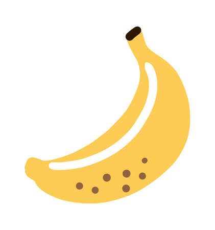 Banana fruit. Tropical doodle dessert. Vector exotic food iconのイラスト素材