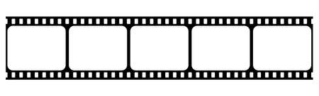 Cinema film strip. Blank retro filmstrip. Vector video recording movie conceptのイラスト素材
