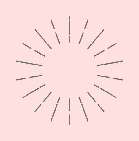 Sunburst beams icon. Sun burst doodle beam. Radial sunrise vector icon setのイラスト素材