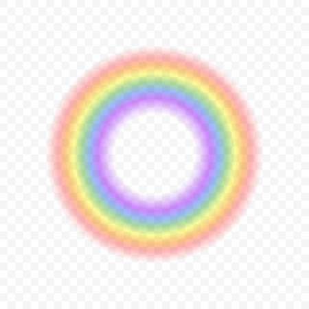 Realistic rainbow. Sky magic spectrum fantasy effectのイラスト素材