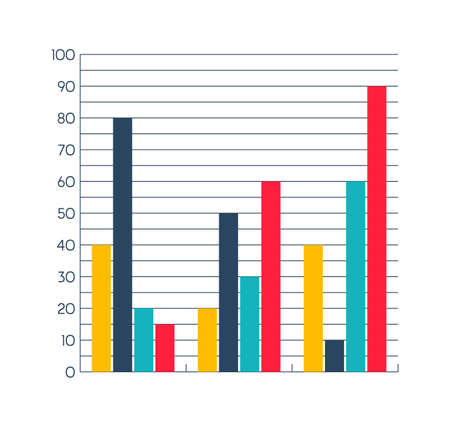 Infographic elements. Diagram progress bar. Flat vector process timeline set.のイラスト素材