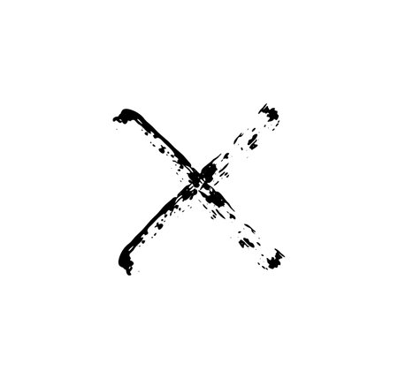 Checkbox. Check signs V X. Chalk and brush checkmarks set. Vector set