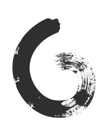 Grunge brush strokes. Ink painting. Hand drawn paintbrush shape, stain textureのイラスト素材