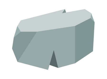 Rock stone. Cartoon game art rocks and stones. Mineral vector illustrationのイラスト素材