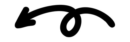 Hand drawn arrow vector icons. Doodle sketch black arrow design for business plan and education.のイラスト素材