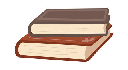 Vintage Book Cozy Aesthetic for Stationery, Bookstore Logos, Posters, Stickers, and Educational Designs. Vector illustrationのイラスト素材