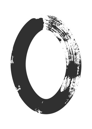 Grunge brush strokes. Ink painting. Hand drawn paintbrush shape, stain textureのイラスト素材