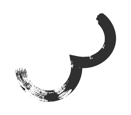 Grunge brush strokes. Ink painting. Hand drawn paintbrush shape, stain textureのイラスト素材