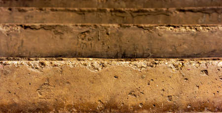 old arose steps, several pieces, brown and yellow shadesの写真素材