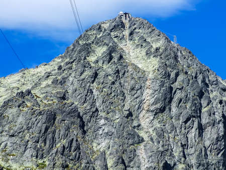 landscape with mountains, blue sky, blue sky, blue skyの写真素材