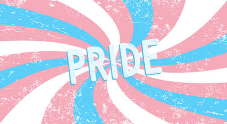 Poster or banner with Transgender Flag. LGBT pride. vector illustration template.のイラスト素材