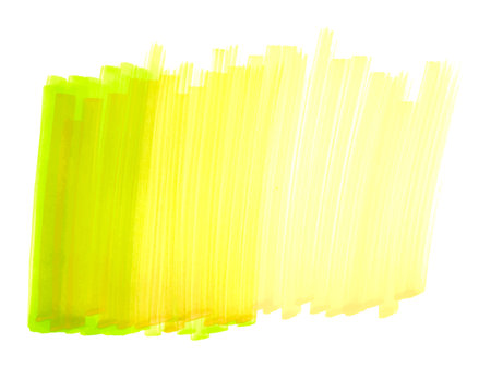 Dry brush strokes in green and yellow color.のイラスト素材