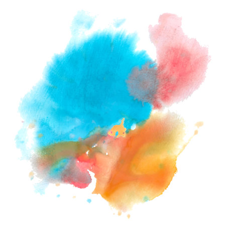 Abstract watercolor splash on a white background.のイラスト素材