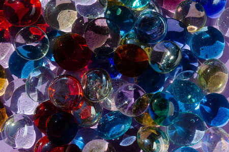 Abstract texture of colorful bubbles with shiny sides. Perfect backgroundの写真素材