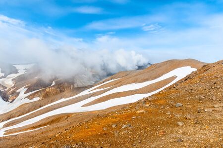 The slopes of the volcano Tolbachik, Kamchatka, Russiaの写真素材