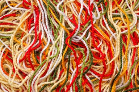 Wool yarns for knitting.の写真素材