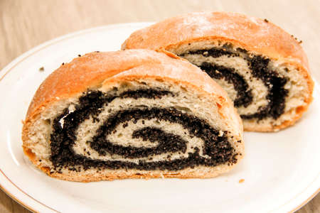 Roll with poppy seeds.の写真素材