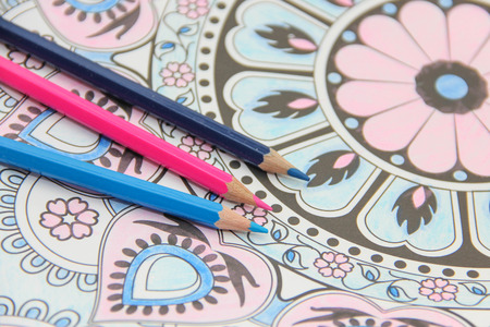 Adult coloring booksの写真素材