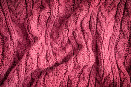 Background made of top view of crumpled surface texture of casual comfortable woven handmade textile...