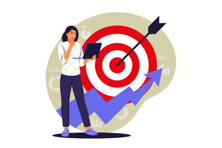 Social media marketing concept. Advertising campaign. Vector illustration. Flat.のイラスト素材