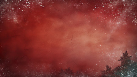Red Christmas background texture. Vintage textured holiday paper or wallpaper.の素材