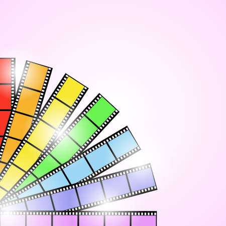 Photo film rainbow in sunlight (background)のイラスト素材