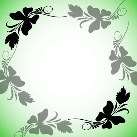 Frame with butterflies in retro styleのイラスト素材