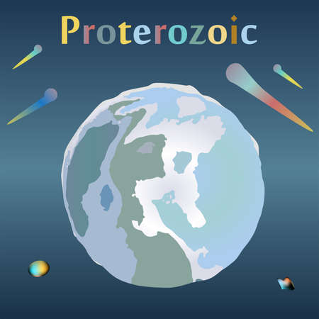 Proterozoic era in the history of the Earth. Snowball earth. Global glaciation of the Earth.