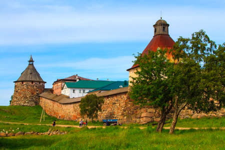 Fortress Solovetsky Monastery in northern Russia, Karelia.のeditorial素材