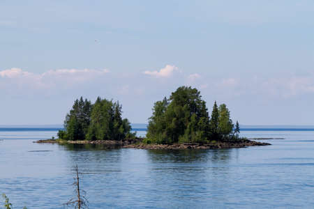 Overlooking the Lake Ladoga. Karelia, Russia.