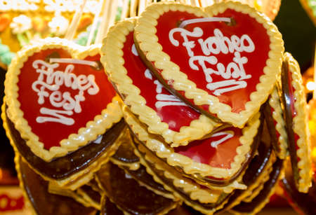 The gingerbread hearts at the Christmas market
