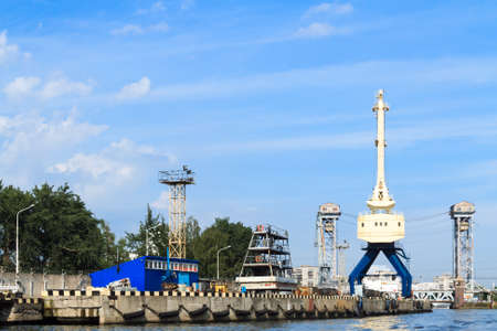 Commercial port in Kaliningrad, Russia.の写真素材